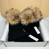 Image 2 of Black Hat and Scarf Set