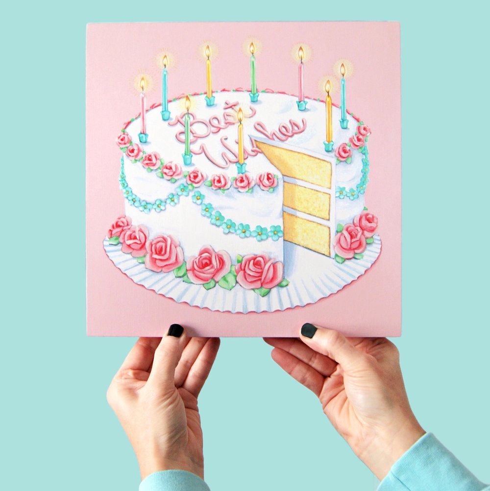 Image of Best Wishes cake plaque 