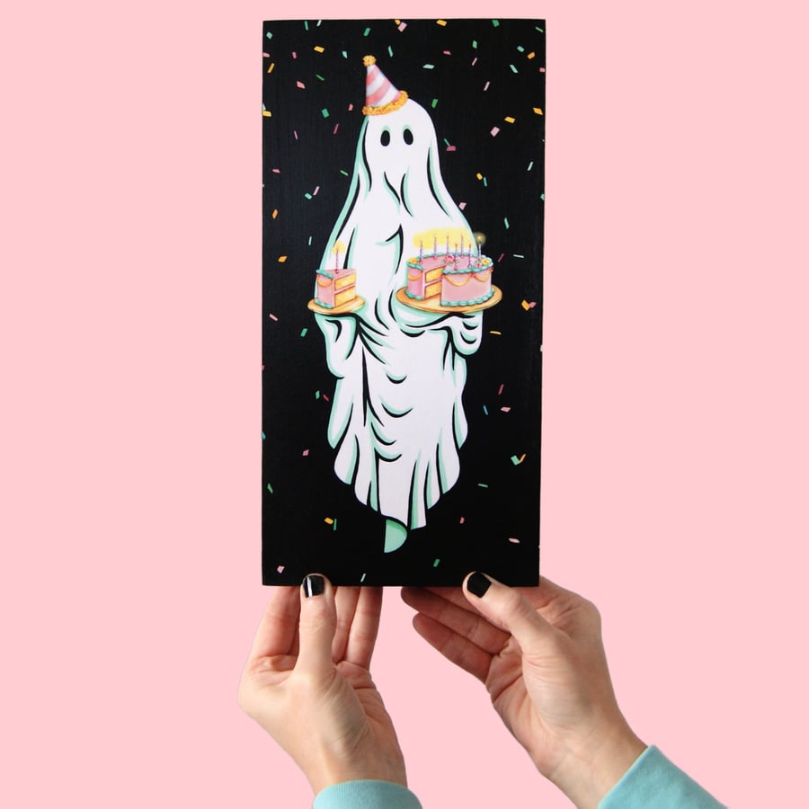 Image of Confetti Ghost plaque 