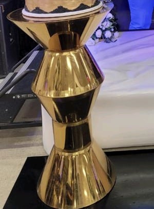 Image of Cocktail table/ bar table  gold stainless steel 