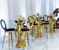 Image 2 of Cocktail table/ bar table  gold stainless steel 