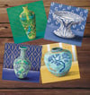 Imaginary Vessels Greeting Cards - Cool colours pack