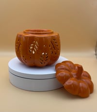 Image 5 of Pumpkin Burner with leaf pattern