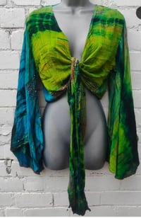 Image 6 of Wanderlust Stevie top greens and blue