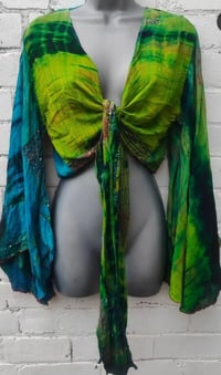 Image 1 of Wanderlust Stevie top greens and blue