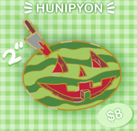 Image 1 of jack-o-melon enamel pin