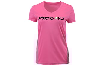 Woman's Perritos Only V-Necks - PINK (ships 5-7 days) *FREE SHIPPING*
