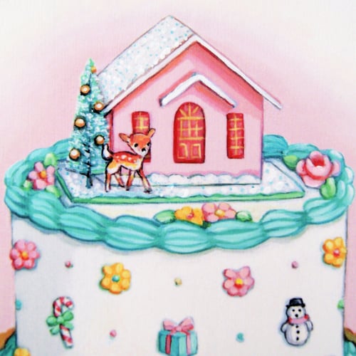 Image of Putz House Cake - Happy Everyday plaque