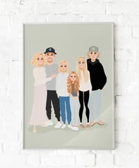 Image 1 of Family of 6 custom portrait