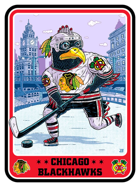 Image of Chicago Blackhawks: Signed and Numbered 9 Color Screenprint Poster Edition of 40