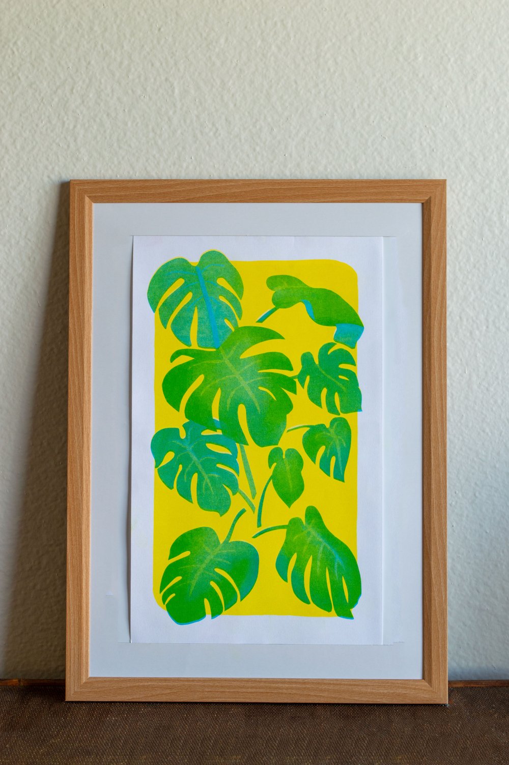 Image of Monstera Risograph Print - 8.5x14"