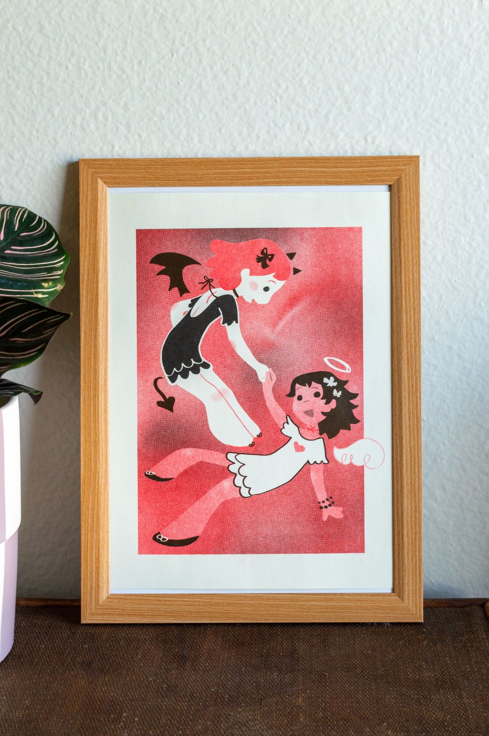 Image of Angel & Devil Risograph Print - 8.5x11"