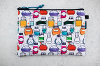 Image 2 of Large Zippered Utility Pouch (A5 size) - Inky Dreams Exclusive Pattern