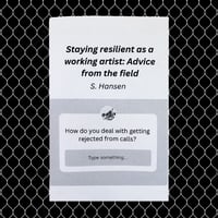 Image 1 of Staying resilient as a working artist: Advice from the field