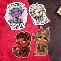 BALDUR'S GATE III stickers | Minthara, Astarion, Karlach, Dammon