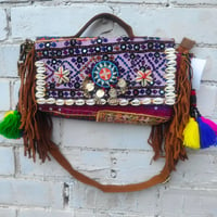 Image 1 of Mini city bag tribal collection purples