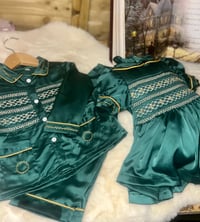 Image 3 of Boys handsmocked Harrods pyjamas 