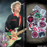 Image 1 of Billie Joe guitar stickers BJ 2023-2024 version Fernandes “Blue” Green Day decal