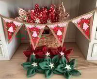 Image 1 of #10 Rustic Christmas Bunting - 10 Flags