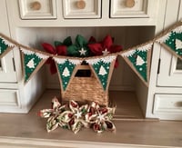 Image 2 of #12 Rustic Christmas Bunting - 10 Flags