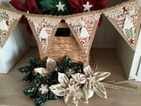 Image 1 of #13 Rustic Christmas Bunting - 10 Flags