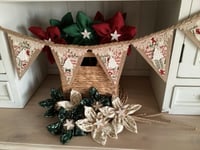 Image 2 of #13 Rustic Christmas Bunting - 10 Flags