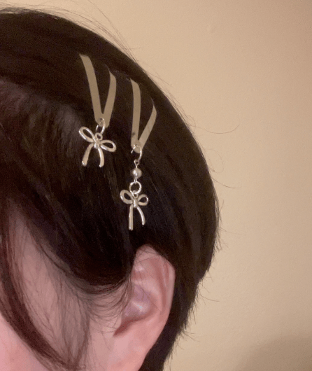 jumbo bow and flower hair clips