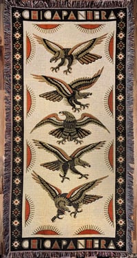 Image 2 of "Eagles Sunrise" Woven Tapestry !