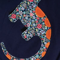 Image 4 of Navy Floral Dinosaur T Shirt