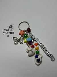 Image 2 of Rainbow unicorn keyring x