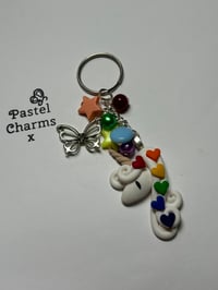 Image 1 of Rainbow unicorn keyring x