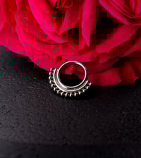 Image 1 of TITANIUM Septum Ring - ASTM F136 Titanium Clicker - Hinged Segment Ring Implant Grade 1.2mm 16G