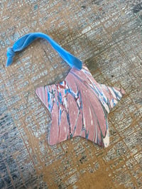 Image 1 of Hand Marbled Ceramic Star // 2024 // No.10