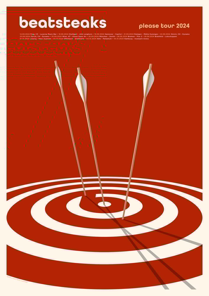 Image of Beatsteaks Please Tour 2024 Screenprint