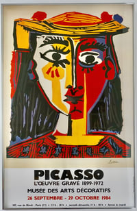 Image 3 of pablo picasso poster / woman in a hat / 30/139