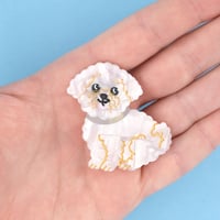 Image 3 of Bichon Hair Clip