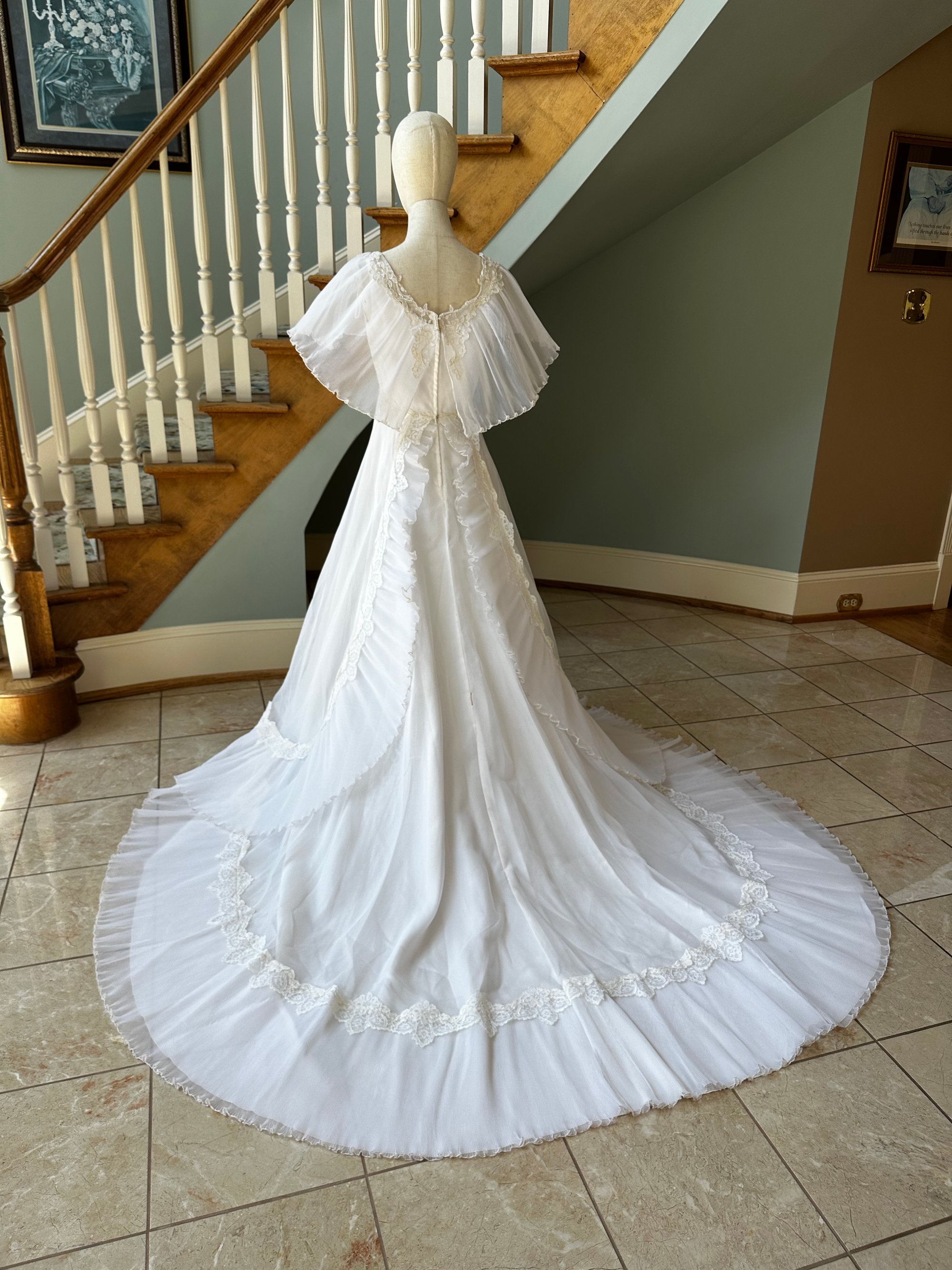 1970s Butterfly Wedding Gown | Estelle Amore 1970s Butterfly Wedding Gown | Estelle Amore