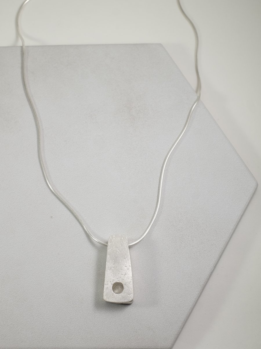 Image of Sterling Silver Hollow Form Necklace