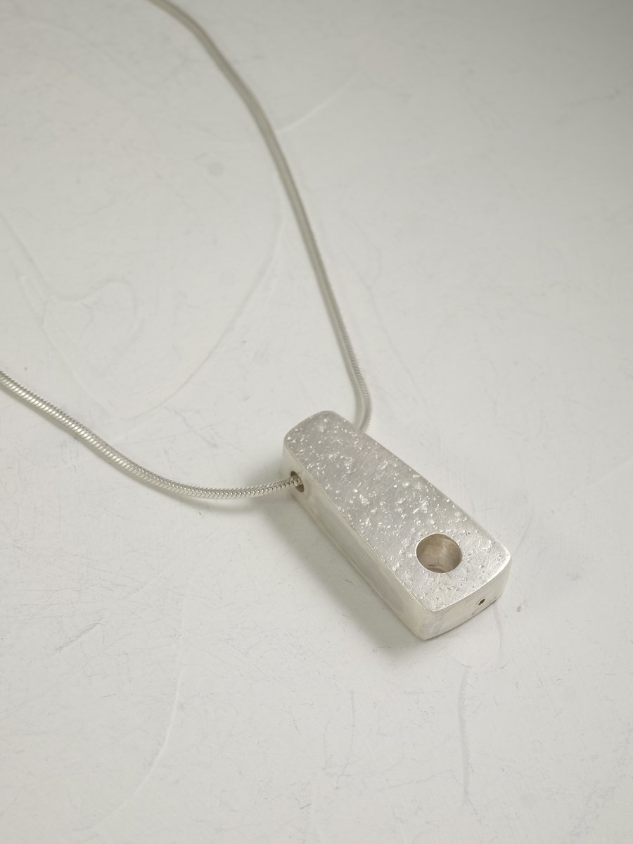 Image of Sterling Silver Hollow Form Necklace