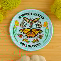 Image 1 of Support Native Pollinators Iron-On Patch