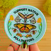 Image 2 of Support Native Pollinators Iron-On Patch
