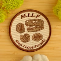 Image 1 of Man I Love Fossils Iron-On Patch