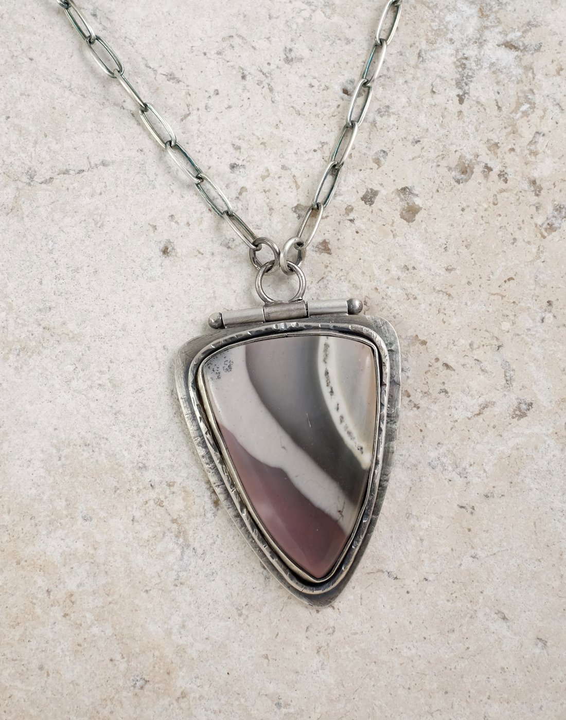 Image of Polychrome Jasper and Sterling Silver Necklace
