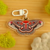 Cecropia Moth Acrylic Keychain