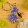 Bumblebee & Lupine Acrylic Keychain