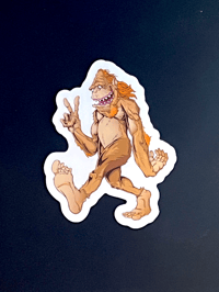 Image 2 of Big Foot Peace Sticker