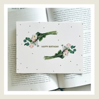 Image 1 of Gold Lux : Spring Dots : Happy Birthday Greeting Card