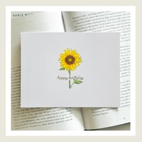Image 2 of Gold Lux : Sunflower : Happy Birthday Greeting Card