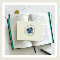 Image 2 of Gold Lux : Cornflower & Daisy : Happy Birthday Greeting Card