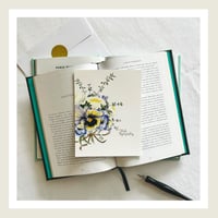 Image 2 of Gold Lux : Pansies With Sympathy Greeting Card